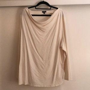 Talbots Scoop neck Cream shirt